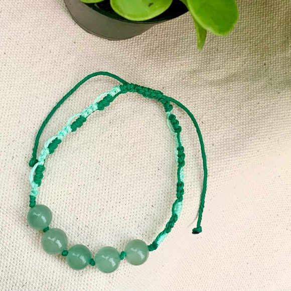 Handmade Lucky Bracelet- Aventurine Beads 🍀 - Picture 2 of 5